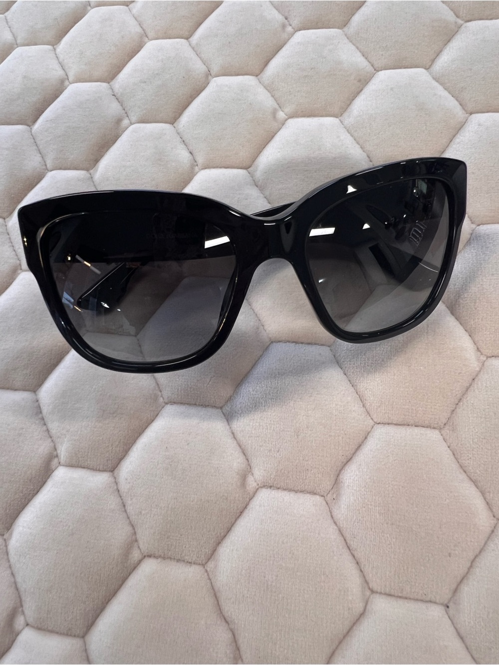 Dolce & Gabbana Black Oversized Sunglasses with Swarovski Crystal Bees